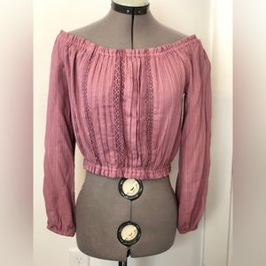 NWT Aeropostale Mauve Billow Sleeve Blouse